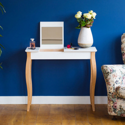 Toaletka LILLO z Lusterkiem 85x35cm Biała