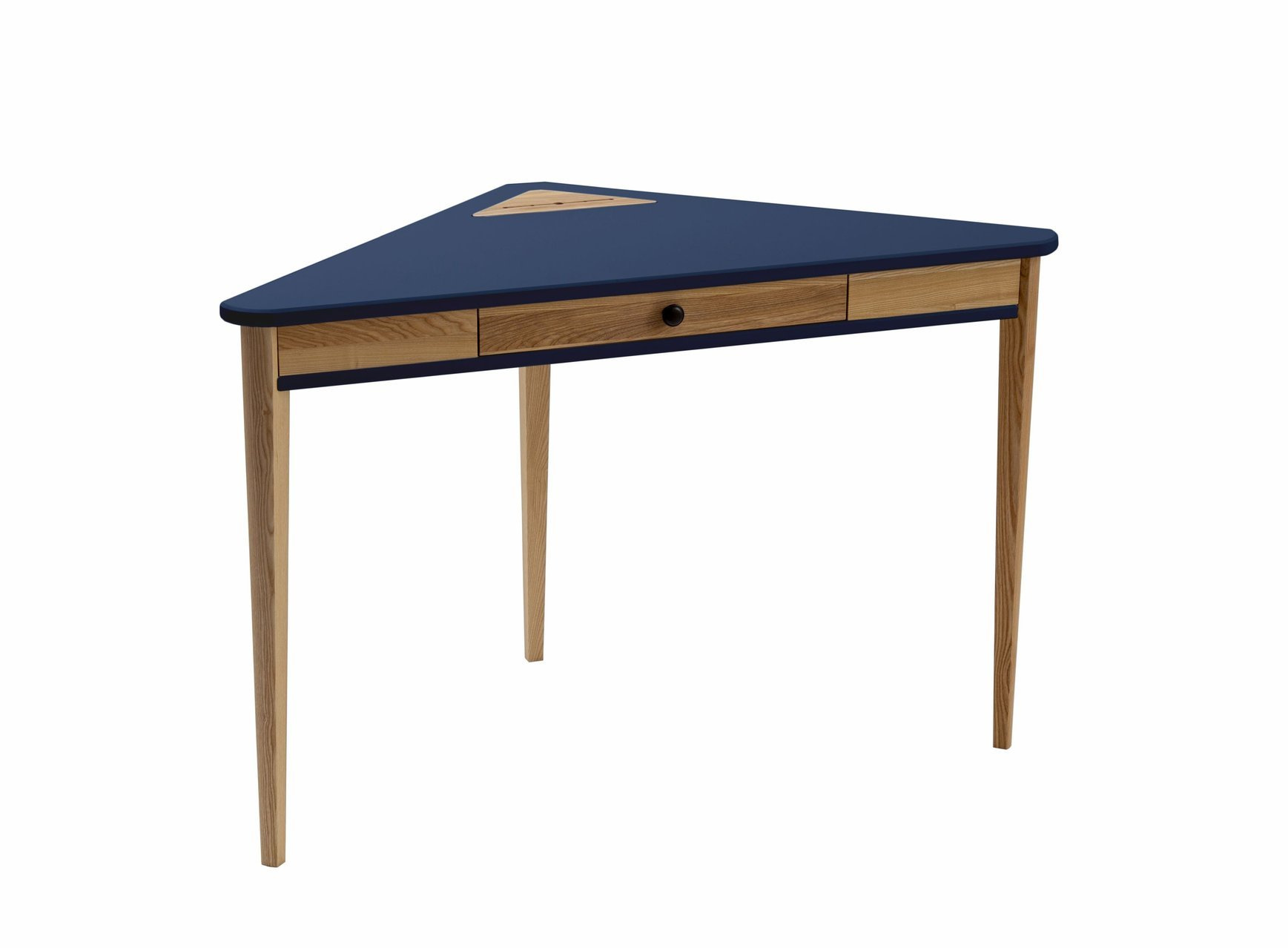 ASHME Corner Desk 114x85x85cm Navy Blue Ragaba.pl