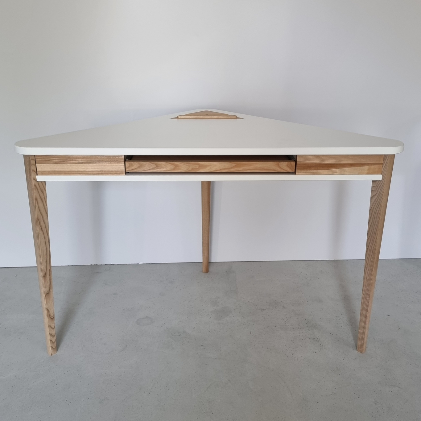 ASHME Corner Desk W 114 x D 85 x 85cm Navy Blue Ragaba.pl