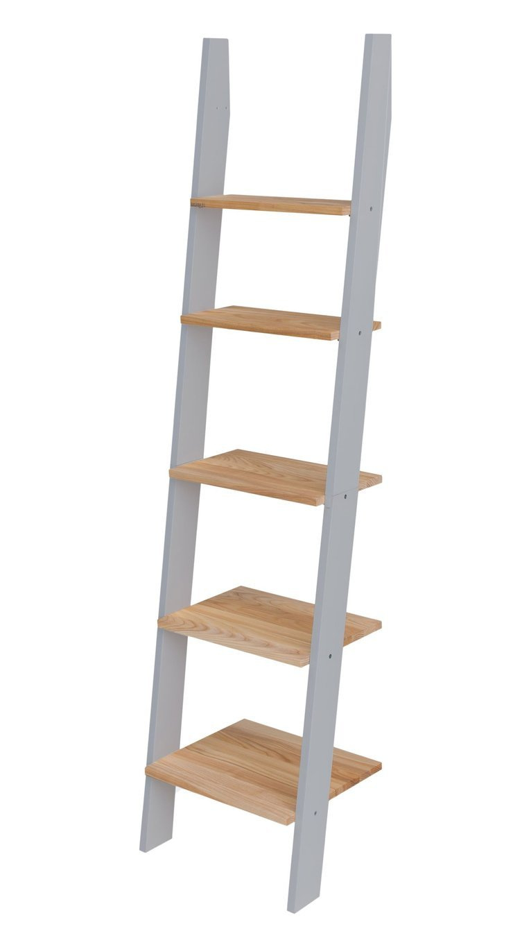 ASHME small Ladder Shelf - dark grey/ashwood shelves | Ragaba.pl