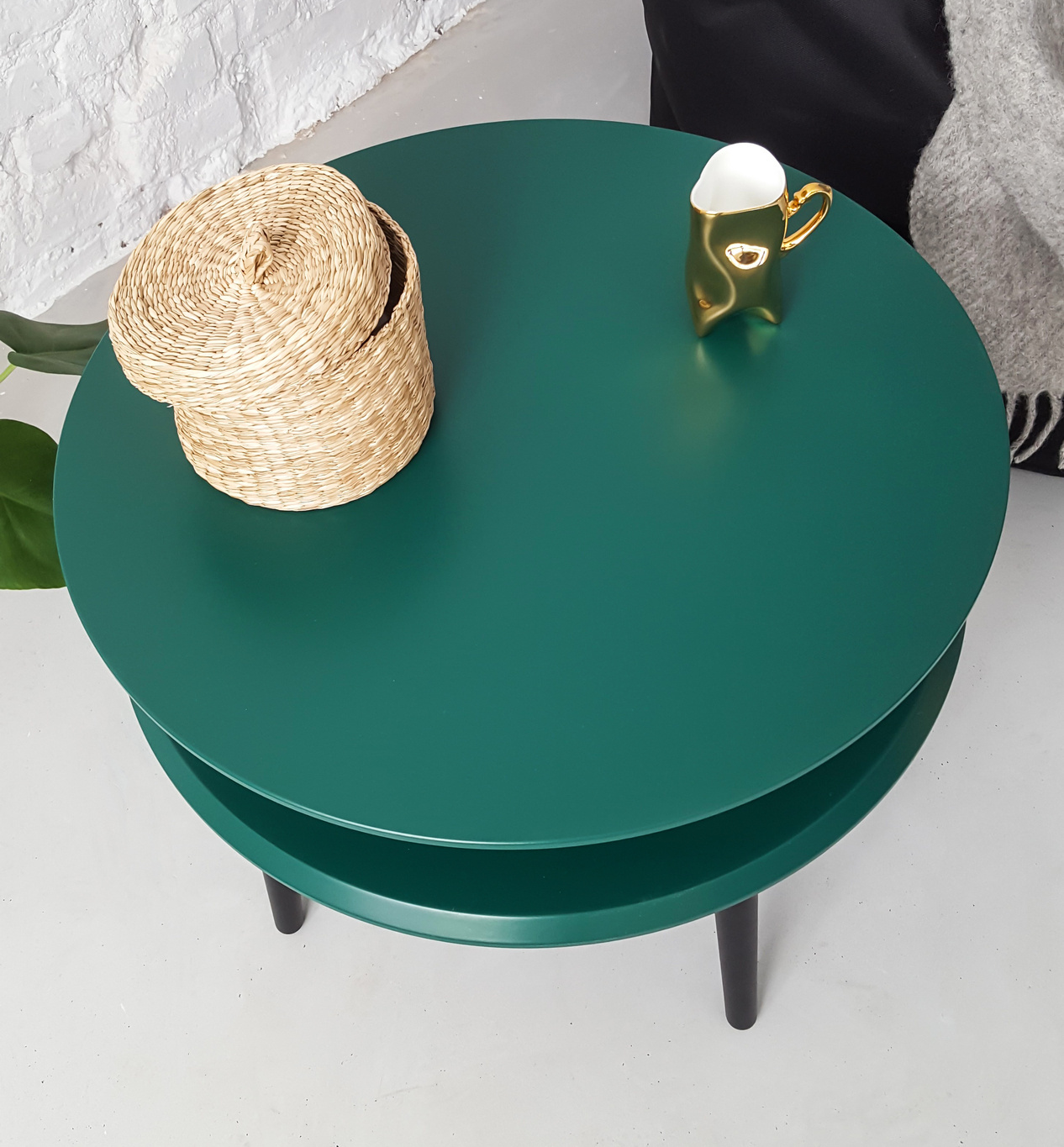 UFO Coffee Table diam. 70cm x Height 35cm Graphite/Black Legs Ragaba.pl