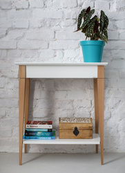 Konsola MIMO z Półką 65x35cm Biała