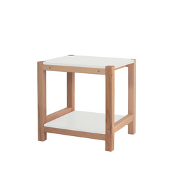 Stolik Pomocnik Stołek TRIVENTI Biały