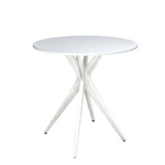 Biały Okrągły Stół Jadalniany 60cm JUBI | Białe Nogi