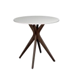 Okrągły Stół Jadalniany JUBI śr. 60cm Jasnoszary | Nogi Orzech