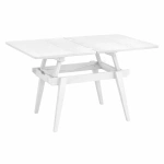 Stolik kawowy z podnoszonym blatem Envelope 90x65cm | jesion wybarwiony na biało