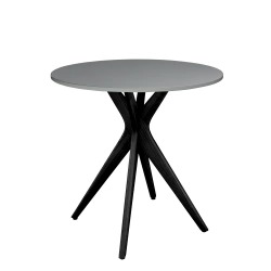 Okrągły Stół Jadalniany JUBI śr. 60cm Ciemnoszary | Nogi Czarne