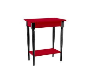 Stolik Typu Konsola MAMO 65x35cm Czerwona Czarne Nogi