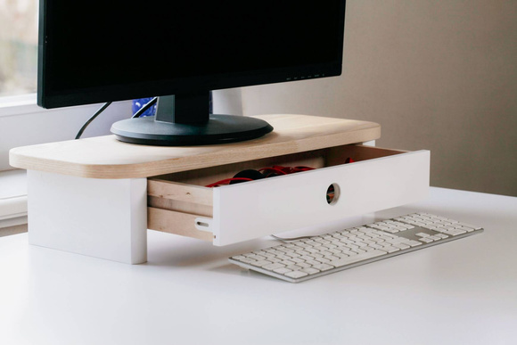 Podstawka Pod Laptopa z Szufladą JUBI 60cm Jesion Biała