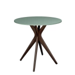 Okrągły Stół Jadalniany JUBI śr. 60cm Szałwiowy | Nogi Orzech