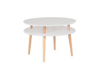 Stolik Kawowy UFO śr. 70cm wys. 45cm - Jasnoszary