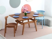 Stolik kawowy z podnoszonym blatem Envelope 90x65cm biały jesion