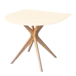 Stół Półowalny JUBI Racetrack 80x80cm Wapień Wojcieszowski