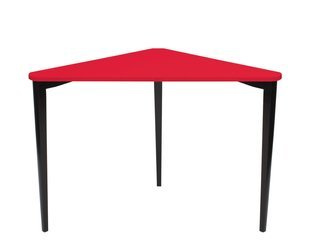 Biurko Narożne NAJA 114 x 85cm Czerwone Czarne Nogi