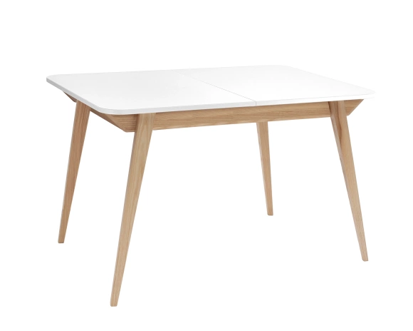 Rozkładany stół jadalniany Envelope BOLD 120x80cm Biały, Jesion