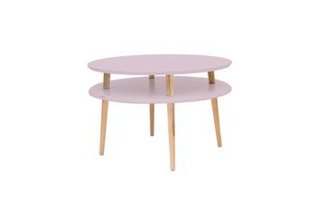 Stolik Kawowy UFO śr. 70cm wys. 45cm - Różowy