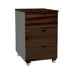 Kontenerek Biurowy LUKA z Kółkami 41x50cm Orzech Ciemnoszary