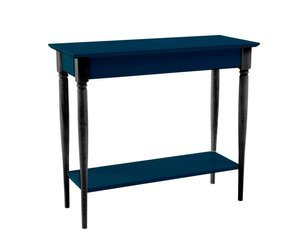 Stolik Typu Konsola MAMO 85x35cm Petrol Blue Czarne Nogi