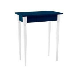 Biurko MAMO z Szufladą 65x40 cm – Białe Nogi / Petrol Blue