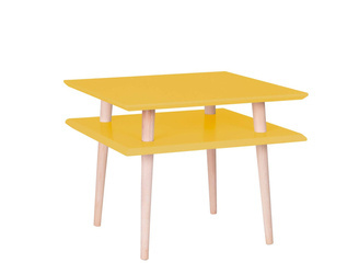 Stolik Kawowy SQUARE 55x55x45cm Żółty (Ciemna Cytryna)