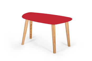 Stolik Kawowy Endocarp 68x41x40cm - Czerwony / Jesion