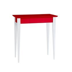 Biurko MIMO z Szufladą - 65x40cm Białe Nogi / Czerwone