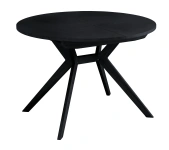 Okrągły rozkładany stół jadalniany 110cm Biju Czarny Jesion