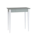 Biurko MIMO z Szufladą - 65x40cm Białe Nogi / Ciemnoszare