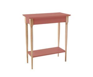 Konsola Meblowa MAMO z Półką 65x35cm Ciemny Koralowy