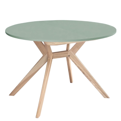 Okrągły rozkładany stół jadalniany 120cm Biju Szałwiowy Jesion