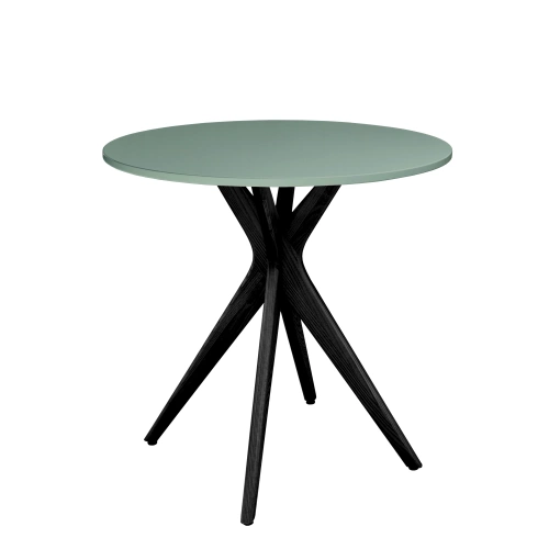 Okrągły Stół Jadalniany JUBI śr. 60cm Szałwiowy | Nogi Czarne