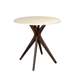 Okrągły Stół Jadalniany JUBI śr. 60cm Wapień | Nogi Orzech