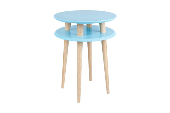 Stolik Kawowy UFO śr. 45cm wys. 61cm Turkus