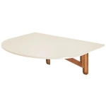 Półowalny Stół Ścienny Opadający KLAPP 75x100cm Wapień Dąb 