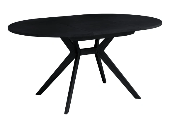 Okrągły rozkładany stół jadalniany 110cm Biju Czarny Jesion