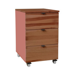 Kontenerek Biurowy LUKA z Kółkami 41x50cm Dąb Ciemny Koralowy