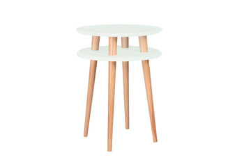 Stolik Kawowy UFO śr. 45cm wys. 61cm Ulotny Miętowy