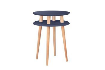 Stolik Kawowy UFO śr. 45cm wys. 61cm - Granatowy