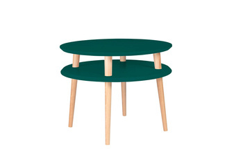 Stolik Kawowy UFO śr. 57cm wys. 45cm Zielony Butelkowy