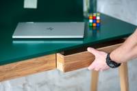 Biurko Jesionowe LUKA 85x50cm z Szufladą Szałwiowe