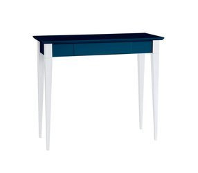 Biurko MIMO z Szufladą - 85x40cm Białe Nogi / Petrol Blue