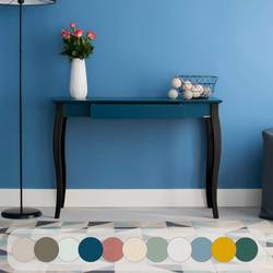 Biurko LILLO 105x40cm Czarne Nogi / Petrol Blue