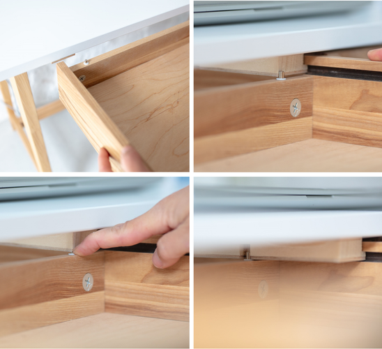 Biurko Jesionowe LUKA 85x50cm z Szufladą Szałwiowe