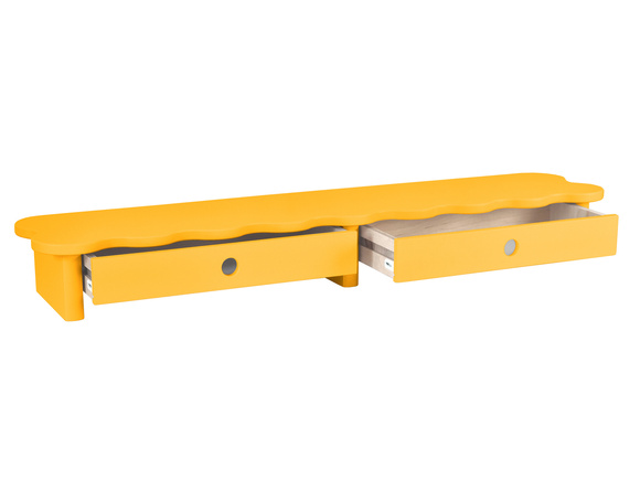 Podstawka Pod Monitor z Szufladami FLOWER 109cm Żółta (Ciemna Cytryna)