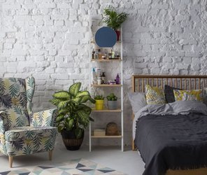 ASHME Drabinka Mała z Lusterkiem - Jesionowe Półki / Biała