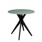 Okrągły Stół Jadalniany JUBI śr. 60cm Szałwiowy | Nogi Czarne