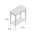 Stolik Typu Konsola MAMO 65x35cm Granatowa Czarne Nogi