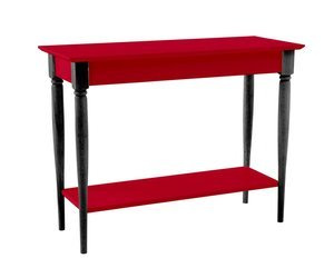 Stolik Typu Konsola MAMO 105x35cm Czerwona Czarne Nogi