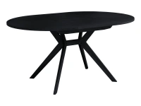 Okrągły rozkładany stół jadalniany 110cm Biju Czarny Jesion