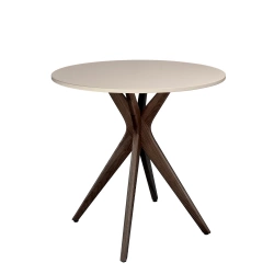 Okrągły Stół Jadalniany JUBI śr. 60cm Kawa z Mlekiem | Nogi Orzech